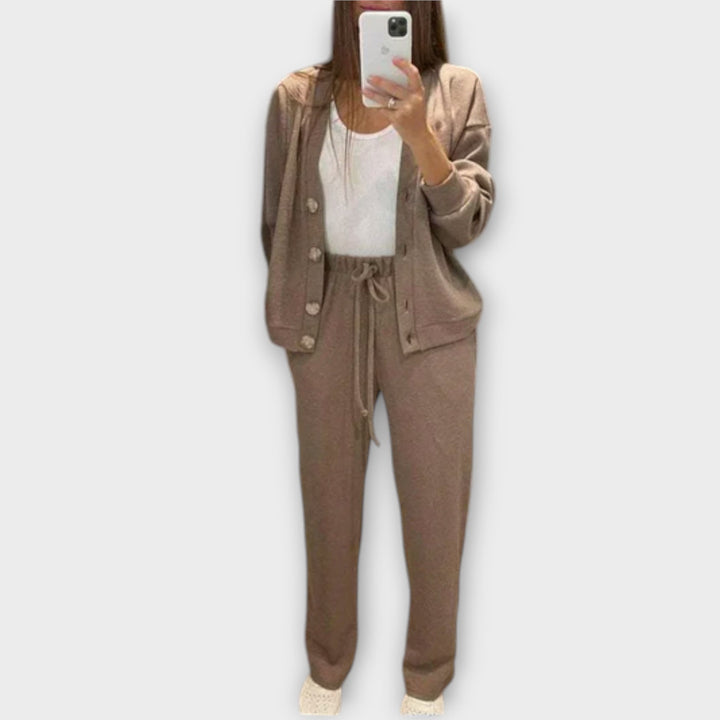 Chantal | Cardigan and Trousers Set