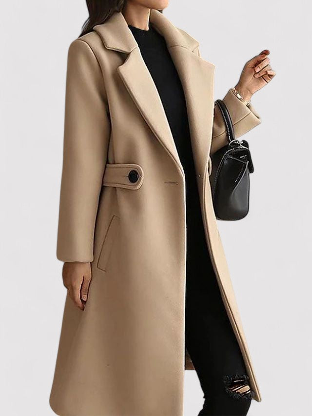 Noelle | Wool Coat with Belted Design