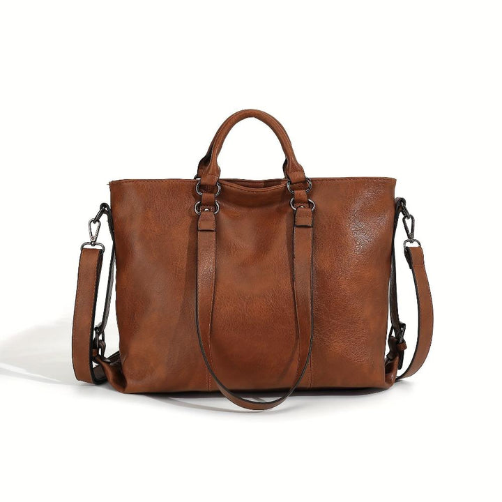 June | Leather Shopper Tote Bag