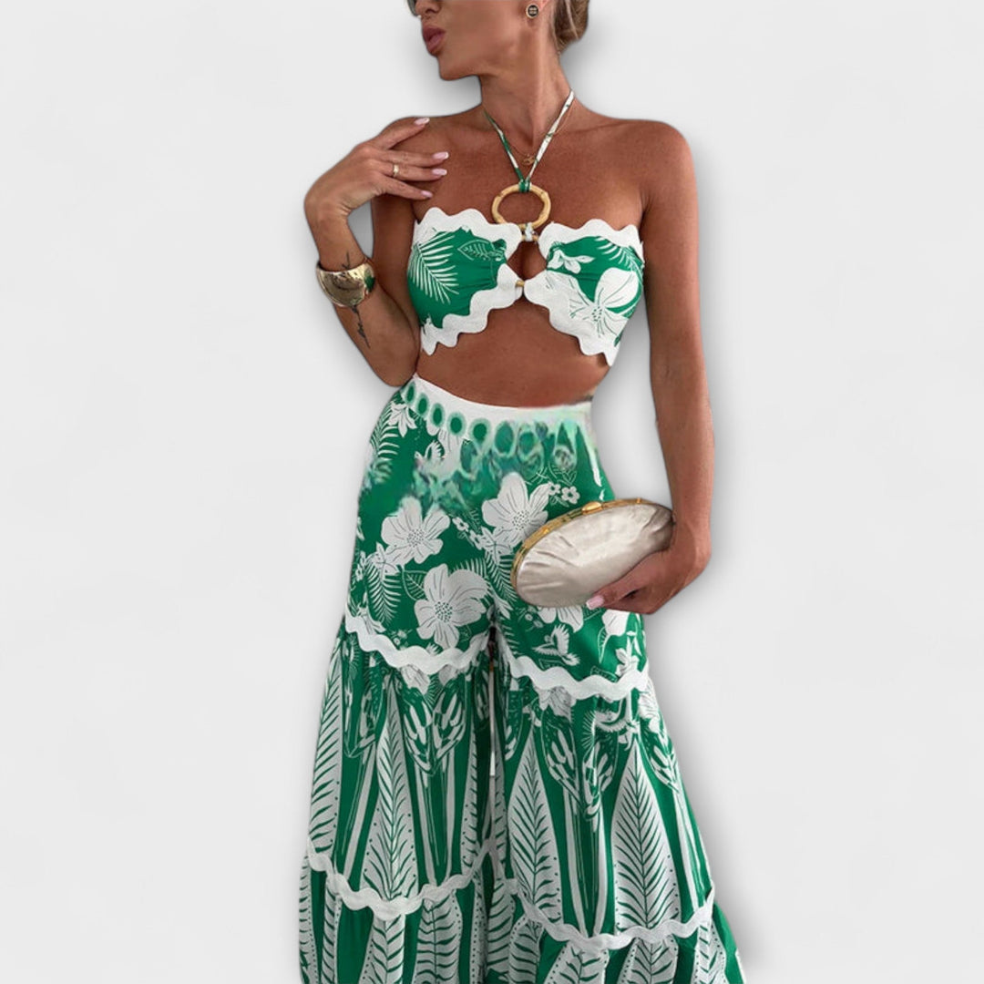 Zella | Cassie Ric Rac Trim Halter Ring Set