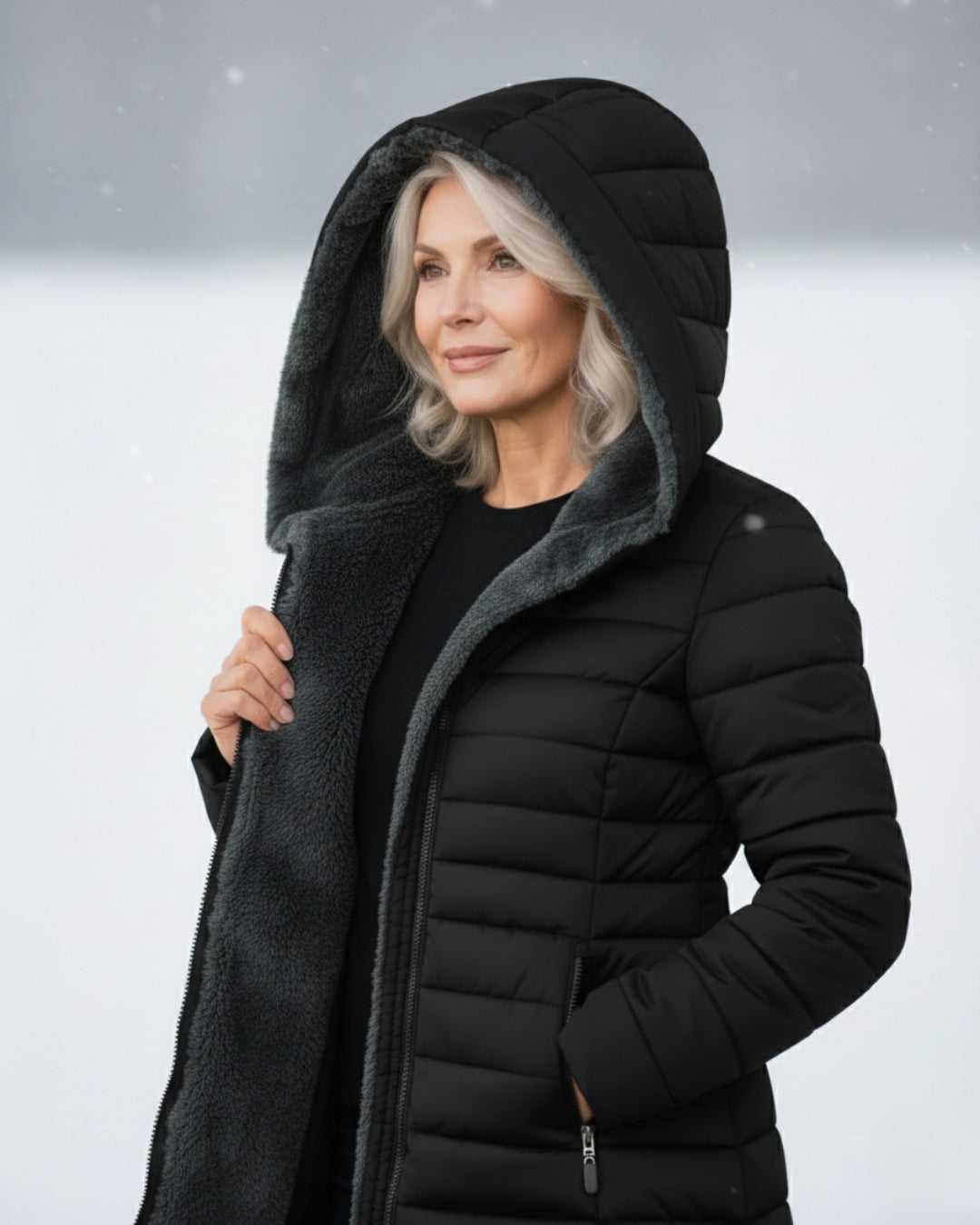 Fleece Lined Puffer Coat |