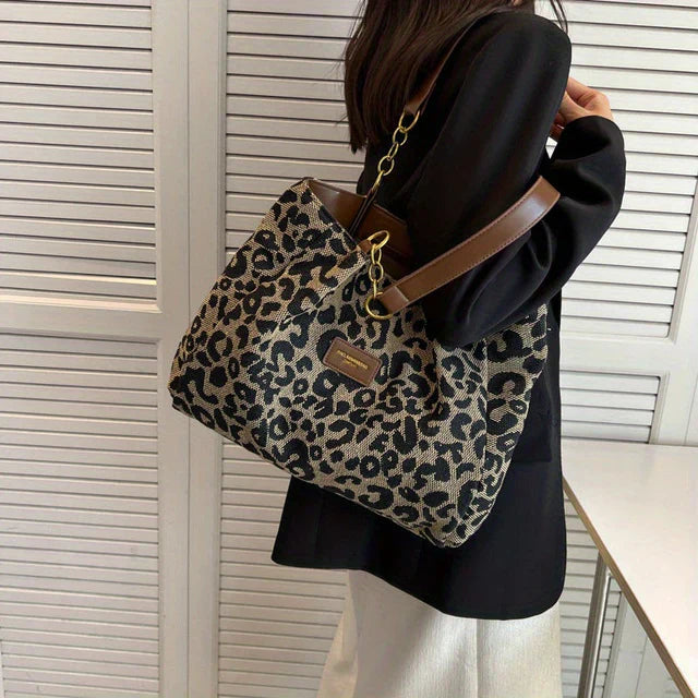 Tavira | Leopard Charm Tote Bag