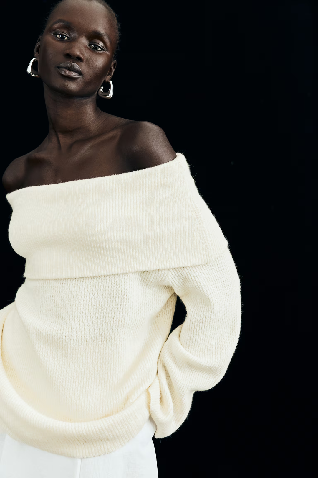 Joliana | Off-Shoulder Layered Knitted Top