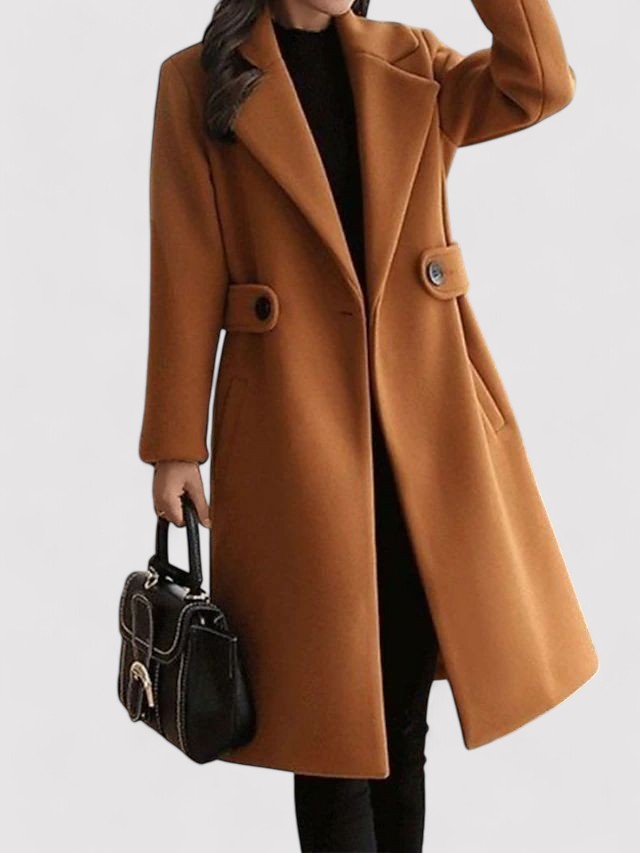 Noelle | Wool Coat with Belted Design