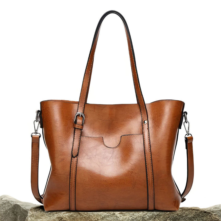 Megan | Leather Convertible Tote Crossbody Bag