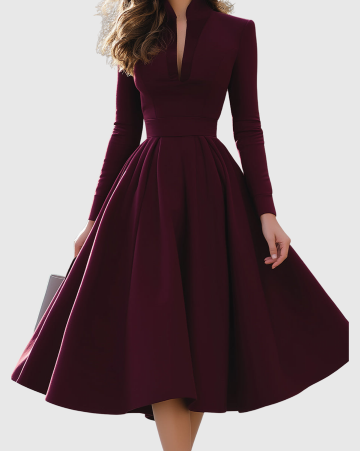 Avelina | V Neck Midi Dress
