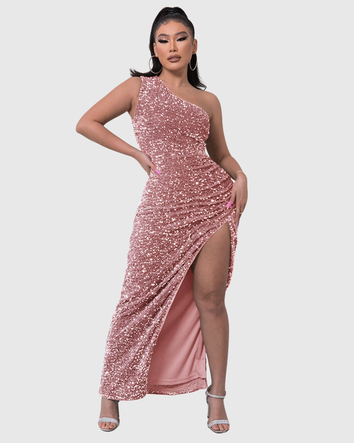 Lillian | Luxe One Shoulder Evening Dress