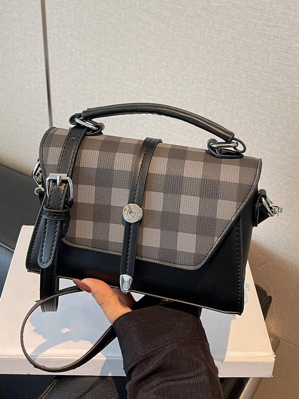 Alwina | Trendy Contrast Stitching Small Square Shoulder Bag