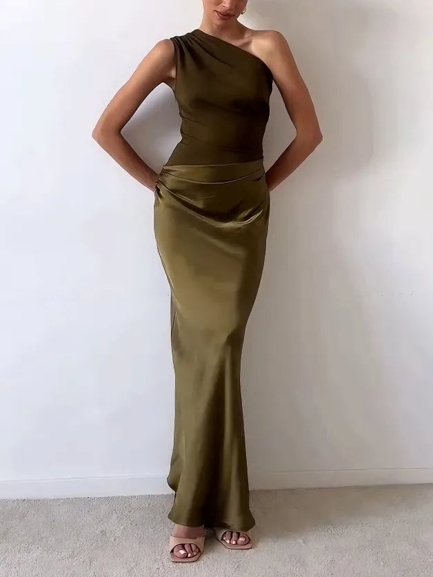 Elara | One Shoulder Maxi Dress