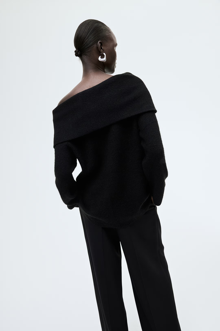 Joliana | Off-Shoulder Layered Knitted Top