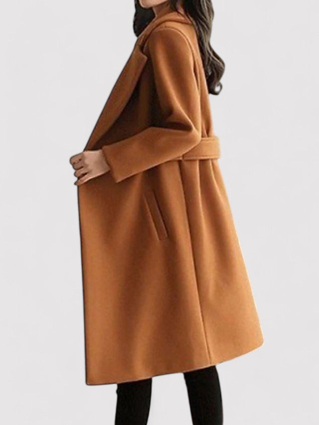 Noelle | Wool Coat with Belted Design