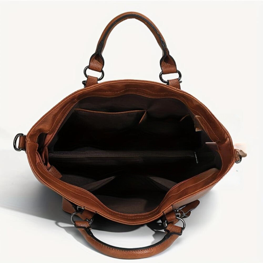 June | Leather Shopper Tote Bag
