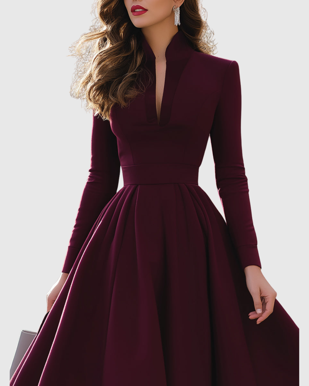 Avelina | V Neck Midi Dress