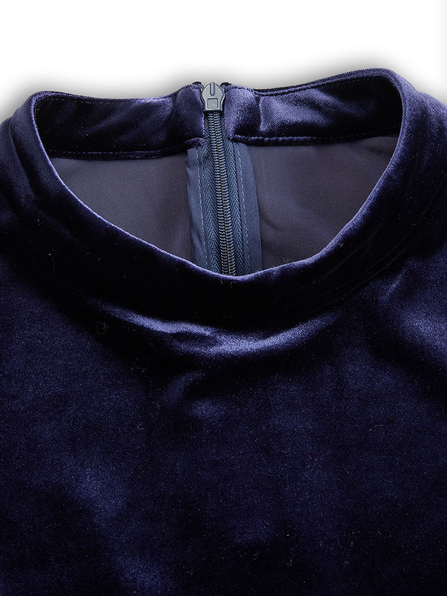 Sibella | Navy Long Sleeve Midi Dress