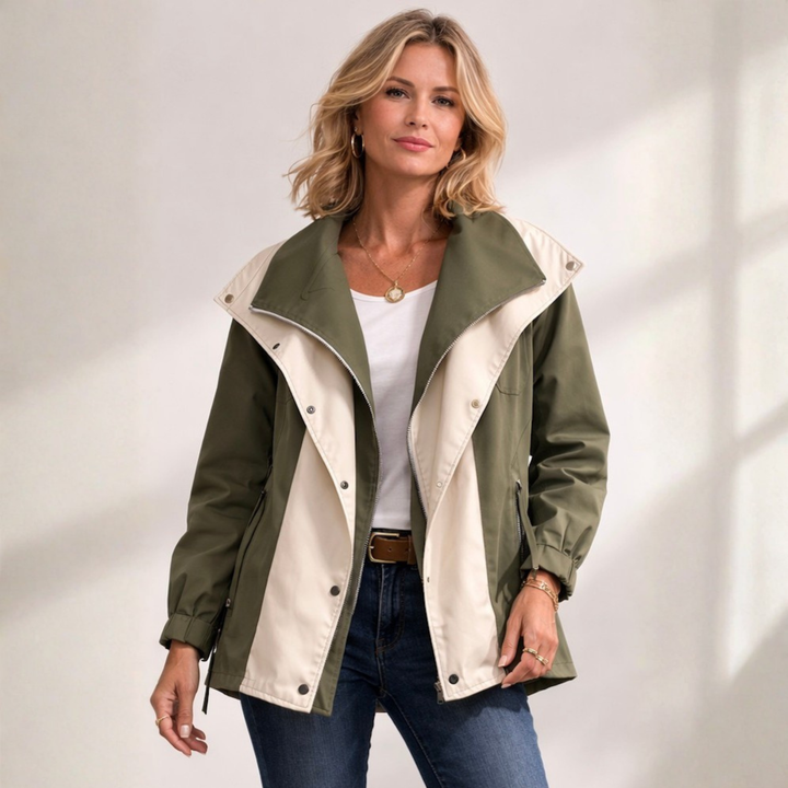 Olive | Elegant Windbreaker Trench