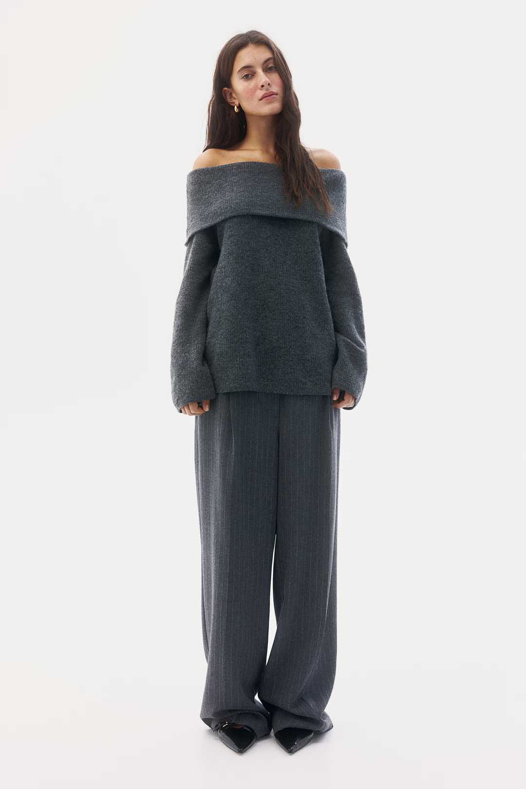 Joliana | Off-Shoulder Layered Knitted Top