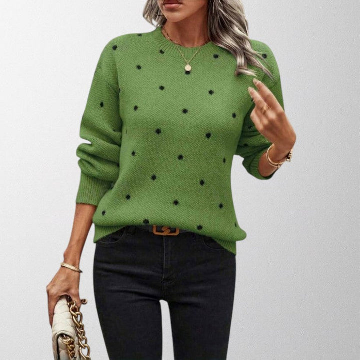 Grace | Polka Dot Knitted Sweater