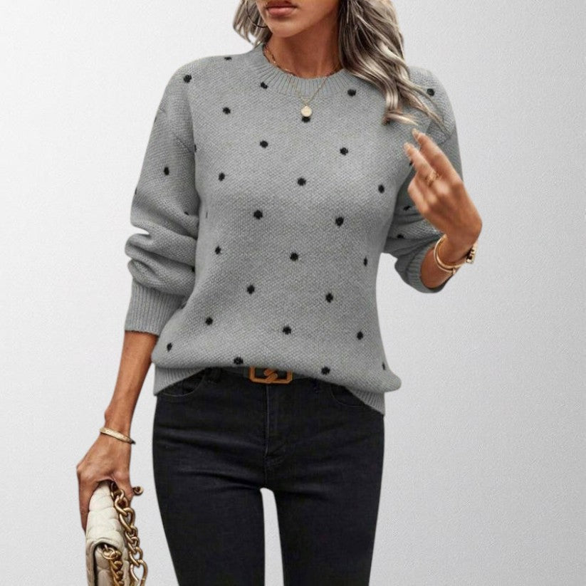 Grace | Polka Dot Knitted Sweater
