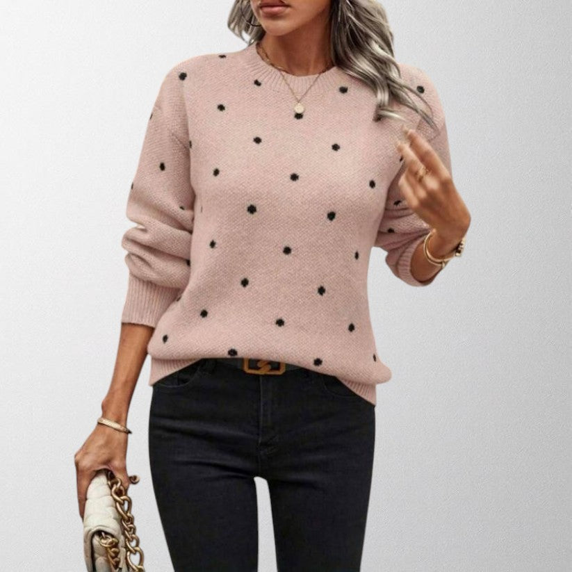 Grace | Polka Dot Knitted Sweater