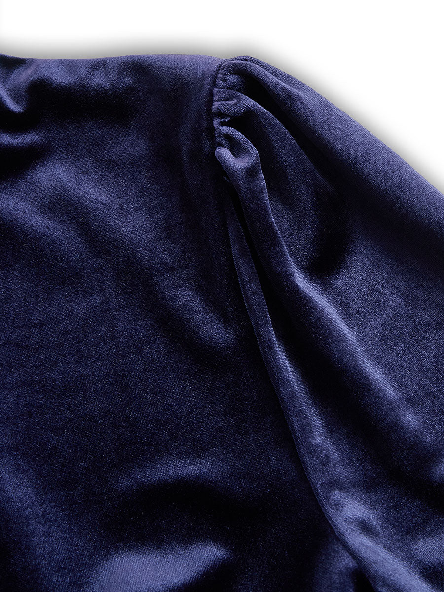 Sibella | Navy Long Sleeve Midi Dress