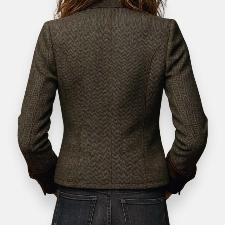Geraldine | Tweed Jacket with Velvet Details