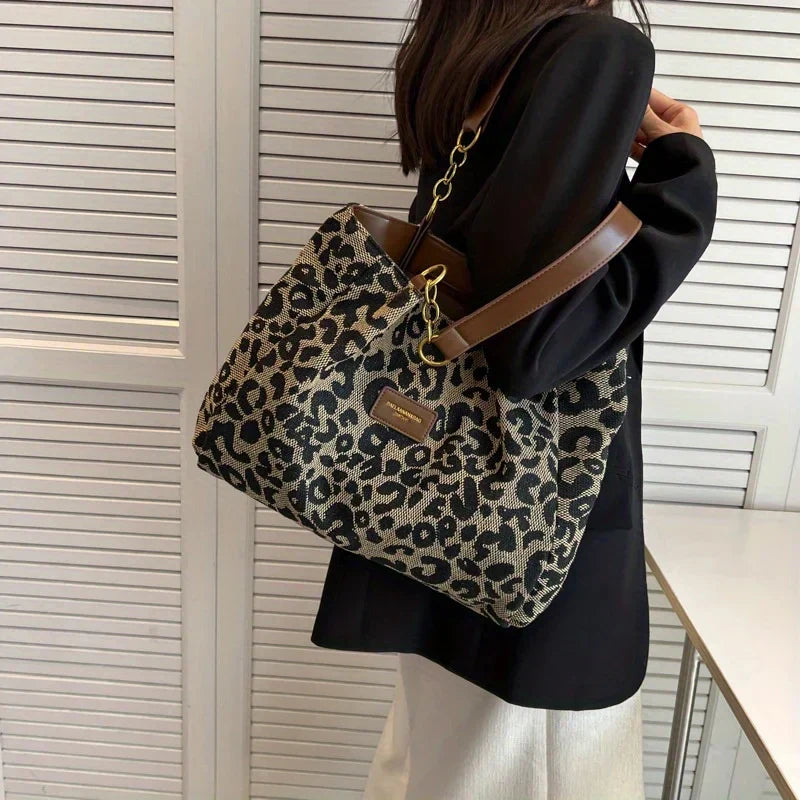 Tavira | Leopard Charm Tote Bag