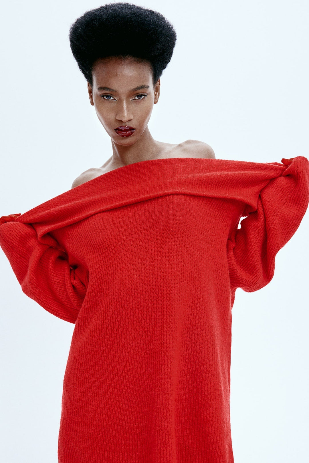 Joliana | Off-Shoulder Layered Knitted Top