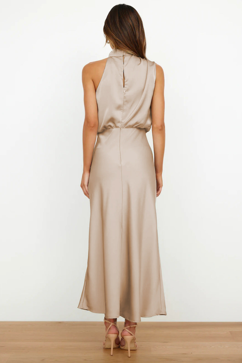 Valentina | Satin Drape Midi Dress
