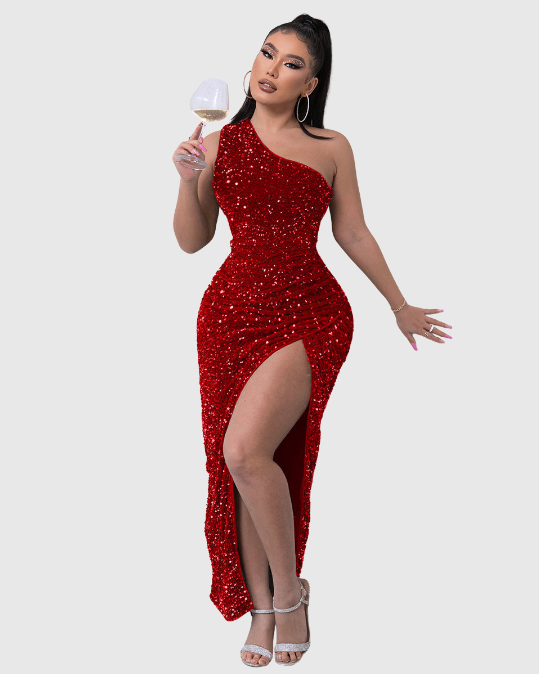 Lillian | Luxe One Shoulder Evening Dress