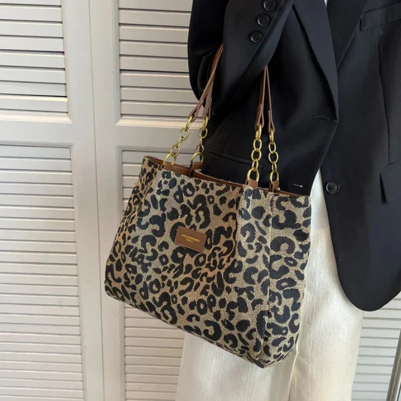 Tavira | Leopard Charm Tote Bag