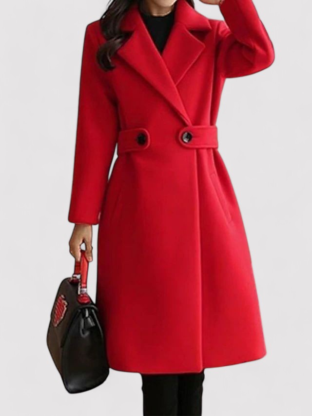 Noelle | Wool Coat with Belted Design