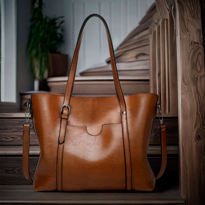 Megan | Leather Convertible Tote Crossbody Bag