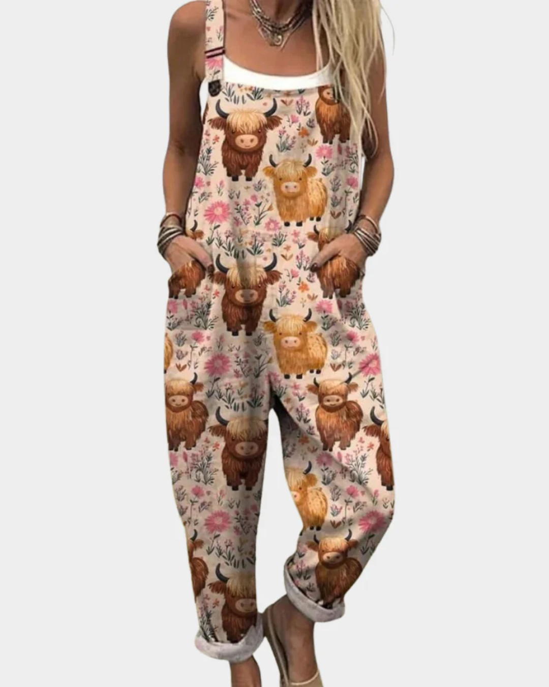 Sarah | Comfortable Printed Overall