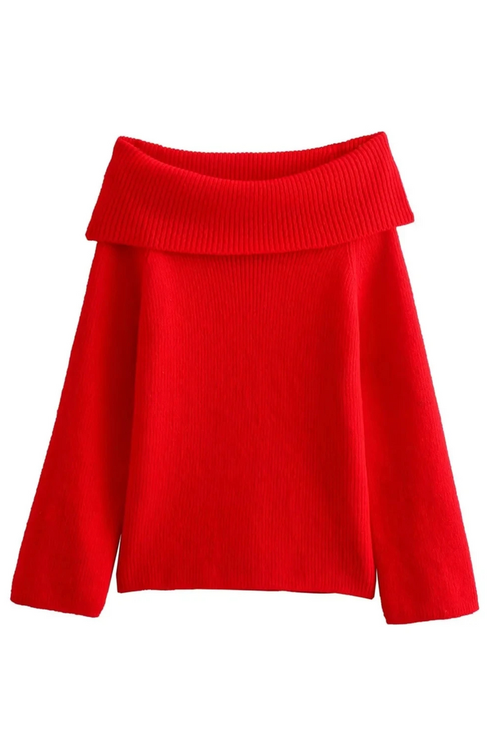 Joliana | Off-Shoulder Layered Knitted Top