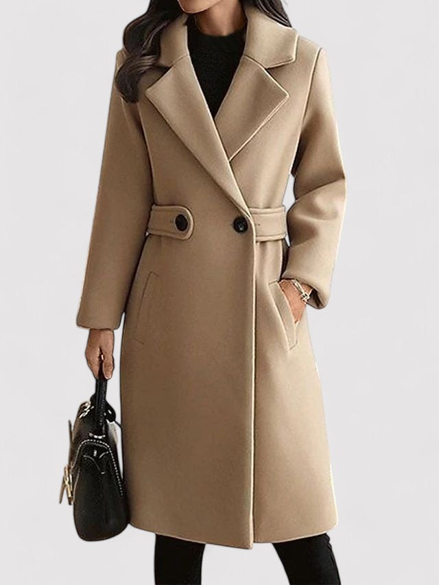 Noelle | Wool Coat with Belted Design