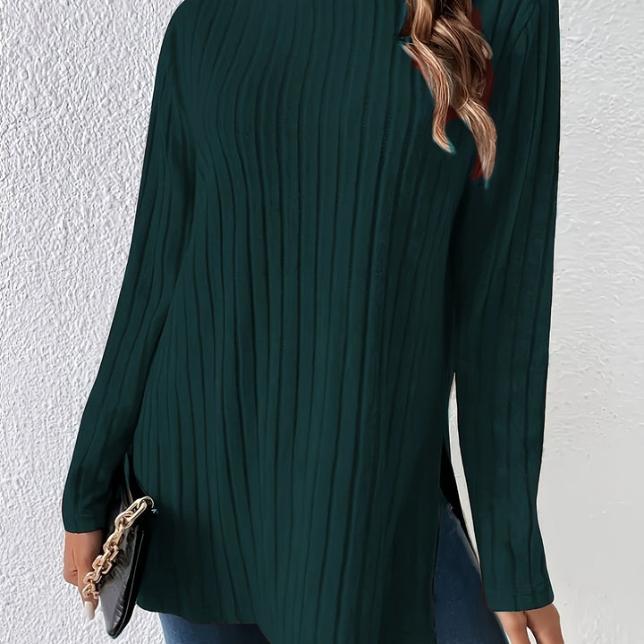 Charlotte | Crew Neck Ribbed T-Shirt