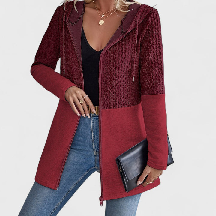 Valentino | Elegant Hooded Grey Cardigan for Women