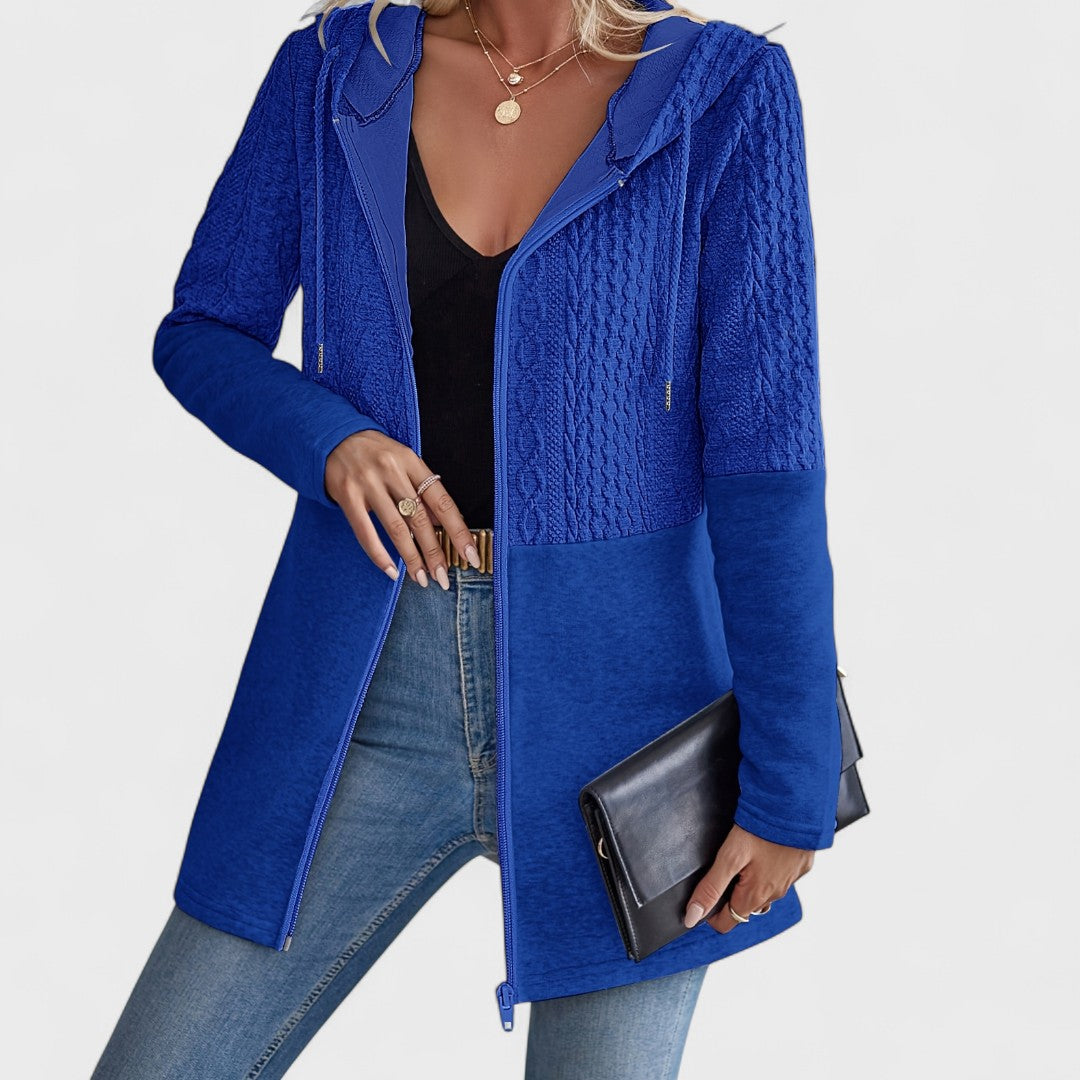 Valentino | Elegant Hooded Grey Cardigan for Women