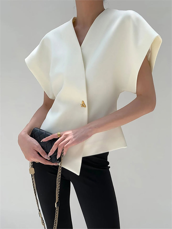 Meyra - V-Neck Asymmetric Top