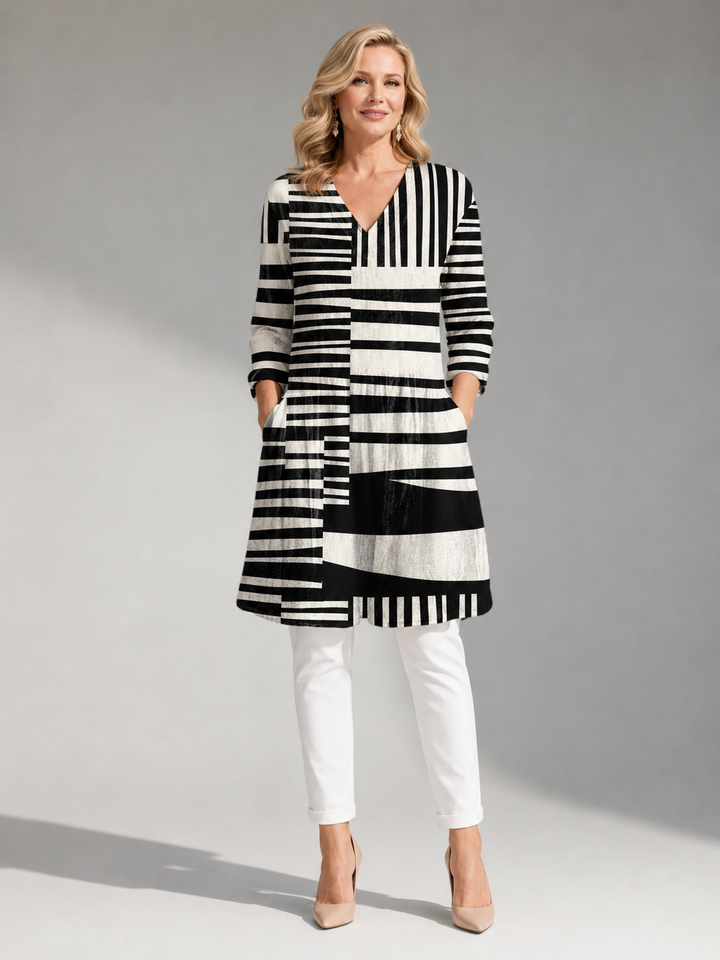 Sophie | Long Blouse with V-Neck