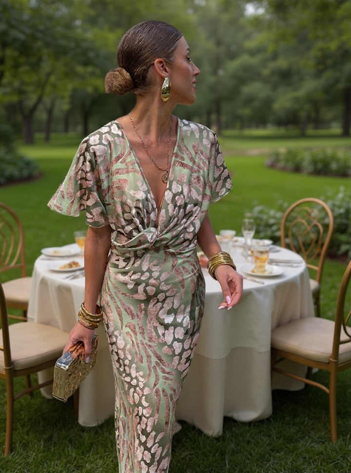 Oriana | Twist Front Maxi Dress