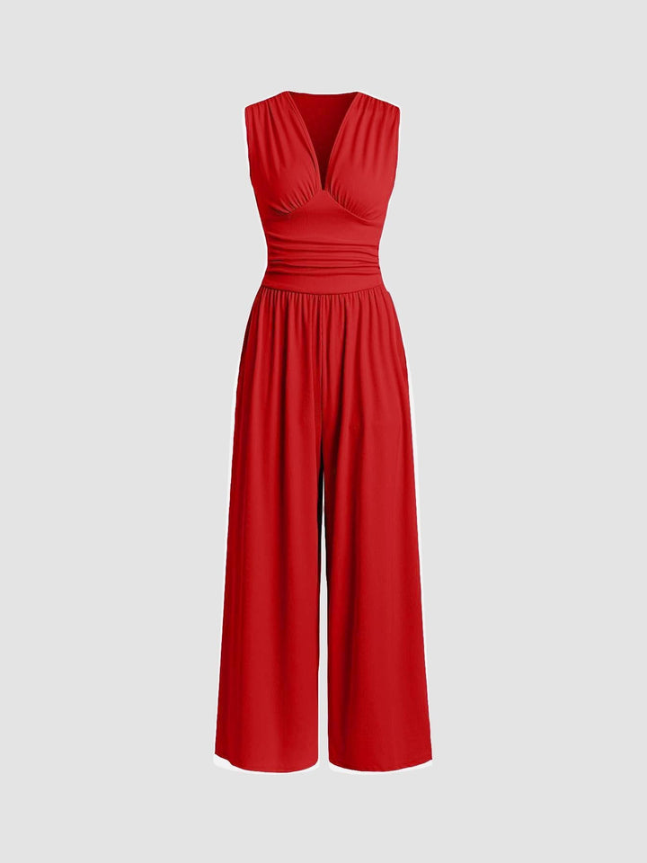 Stacy | Chic Sleeveless Wide-Leg Jumpsuit