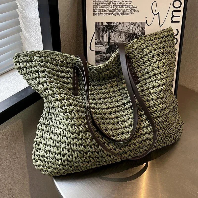 Large Woven Tote Bag | Stylish and Spacious Carryall