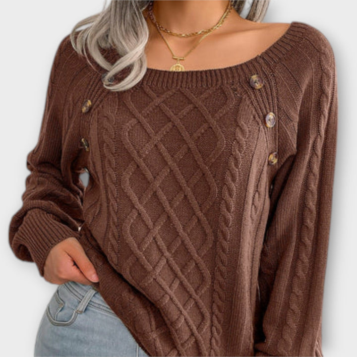 Malia | Knitted Jumper with Buttons