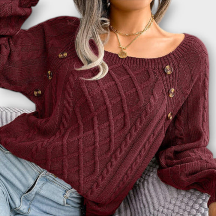 Malia | Knitted Jumper with Buttons