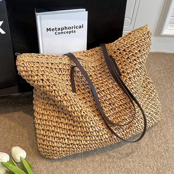Large Woven Tote Bag | Stylish and Spacious Carryall