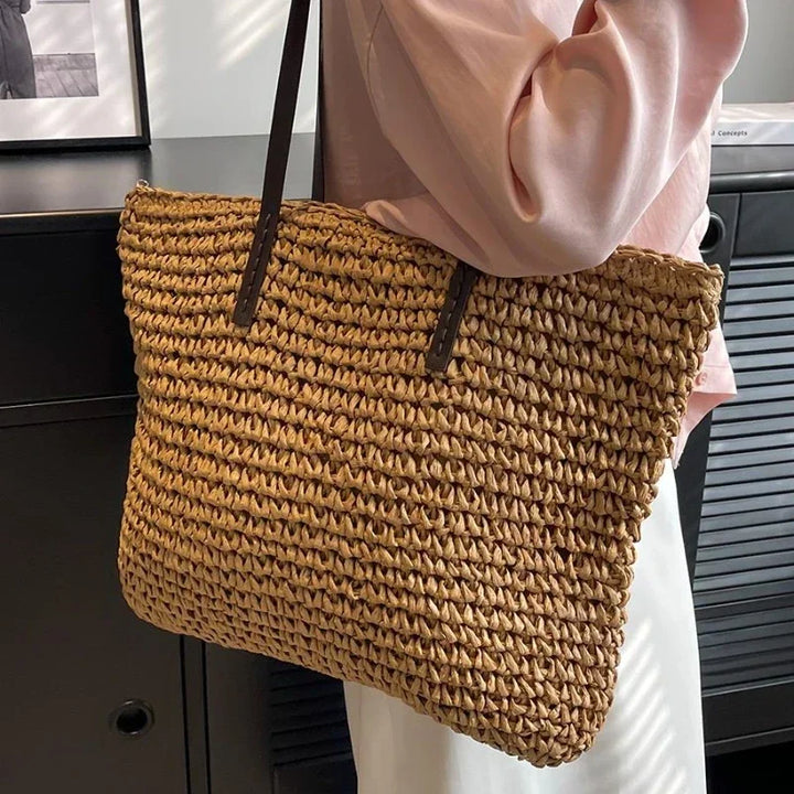 Large Woven Tote Bag | Stylish and Spacious Carryall