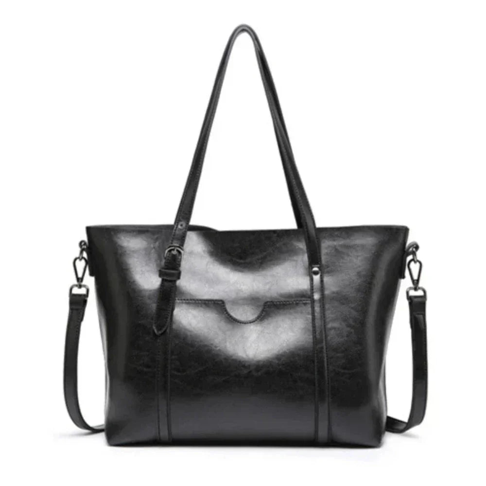 Megan | Leather Convertible Tote Crossbody Bag