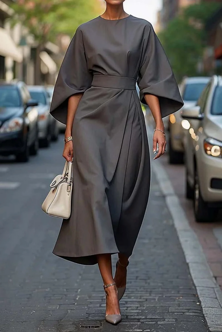 Maya | Elegant Lantern Sleeve Dress