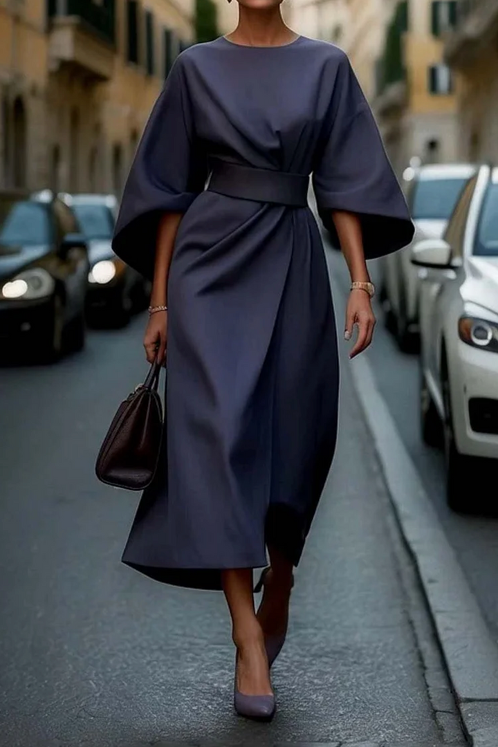 Maya | Elegant Lantern Sleeve Dress